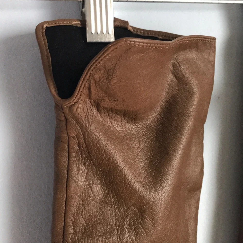 Arden B. Long leather gloves Sz S/M
